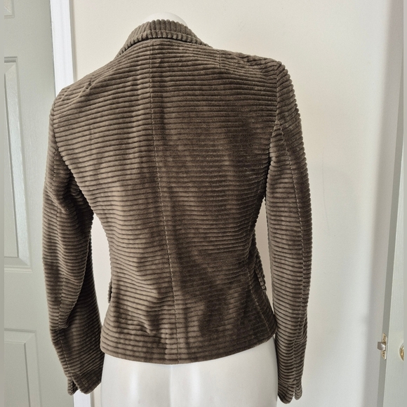 AKRIS PUNTO Bergdorf Velvet Fitted Corduroy Cotton Blazer Jacket(4) - Picture 5 of 11
